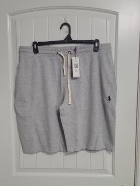 Polo by Ralph Lauren Gray Athletic Drawstring Shorts with Embroidered Pony